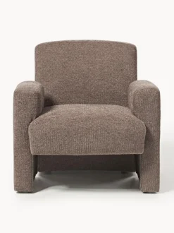 Sillón en tejido bouclé Aven