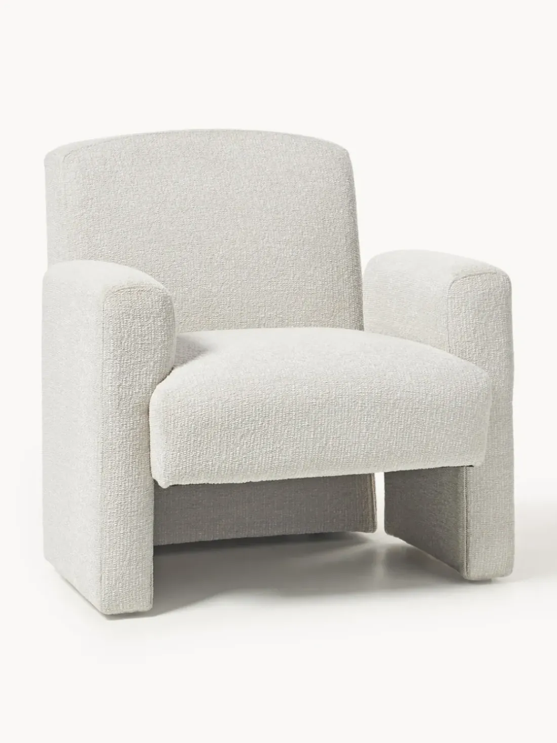 Sillón en tejido bouclé Aven