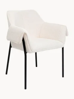 Sillón en tejido bouclé Bess