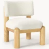Sillón en tejido bouclé Dalma