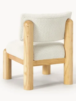 Sillón en tejido bouclé Dalma