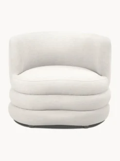Sillón en tejido bouclé de diseño Solomon