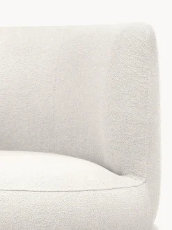 Sillón en tejido bouclé de diseño Solomon