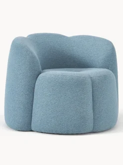 Sillón en tejido bouclé Fleur