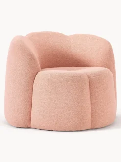 Sillón en tejido bouclé Fleur