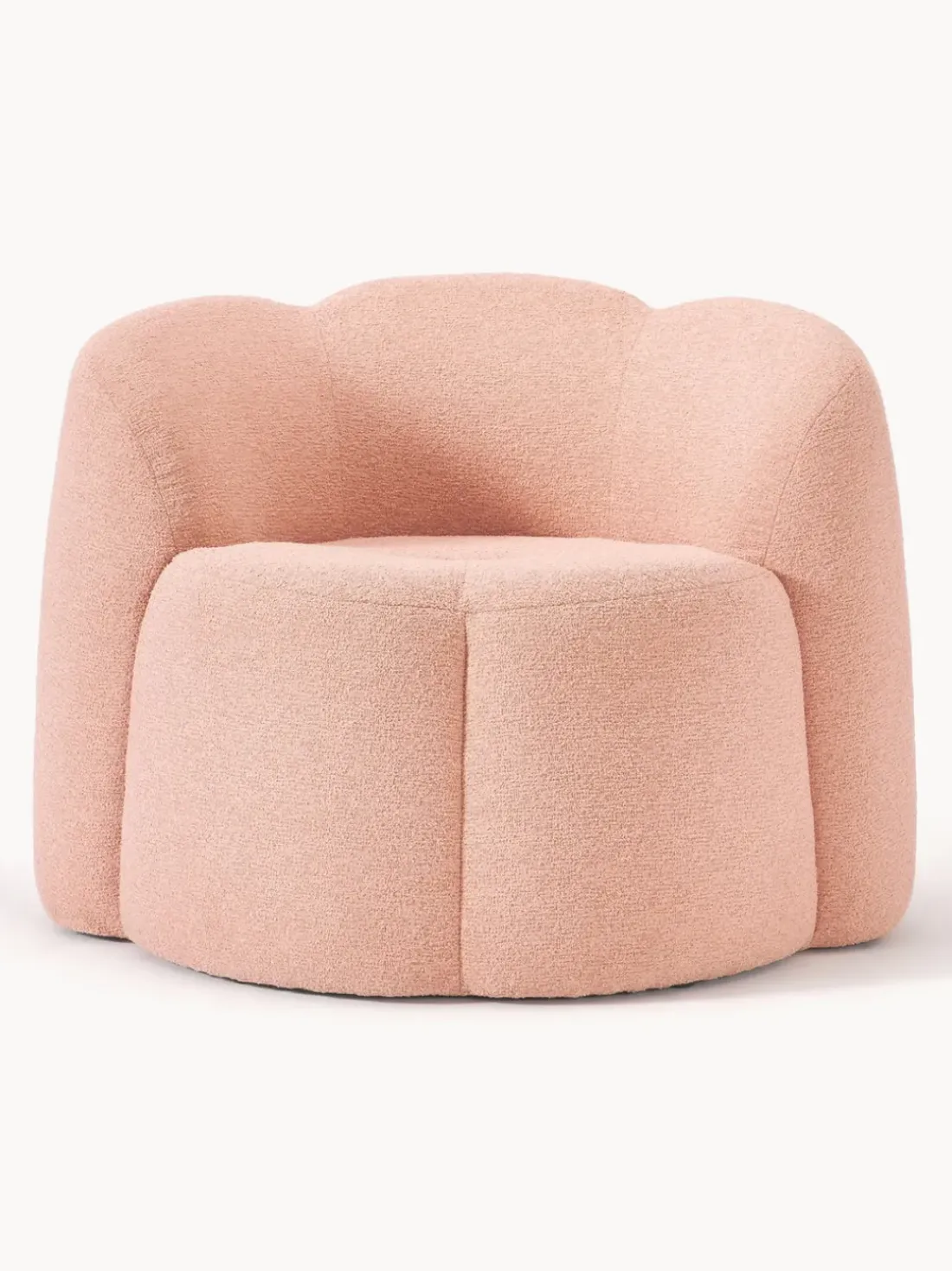 Sillón en tejido bouclé Fleur