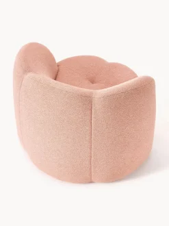 Sillón en tejido bouclé Fleur