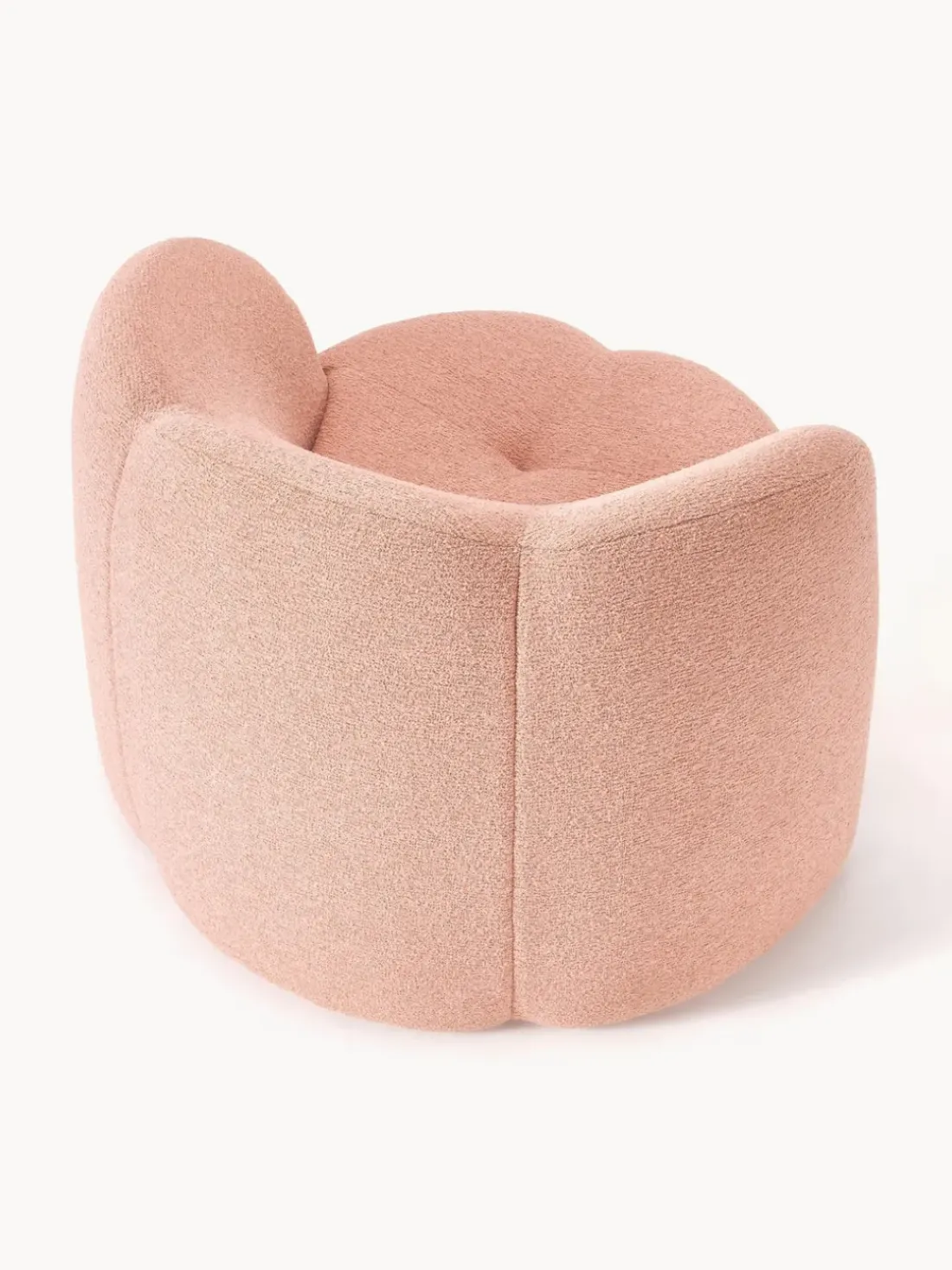 Sillón en tejido bouclé Fleur