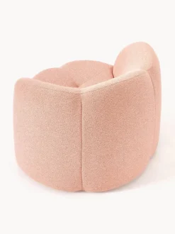 Sillón en tejido bouclé Fleur