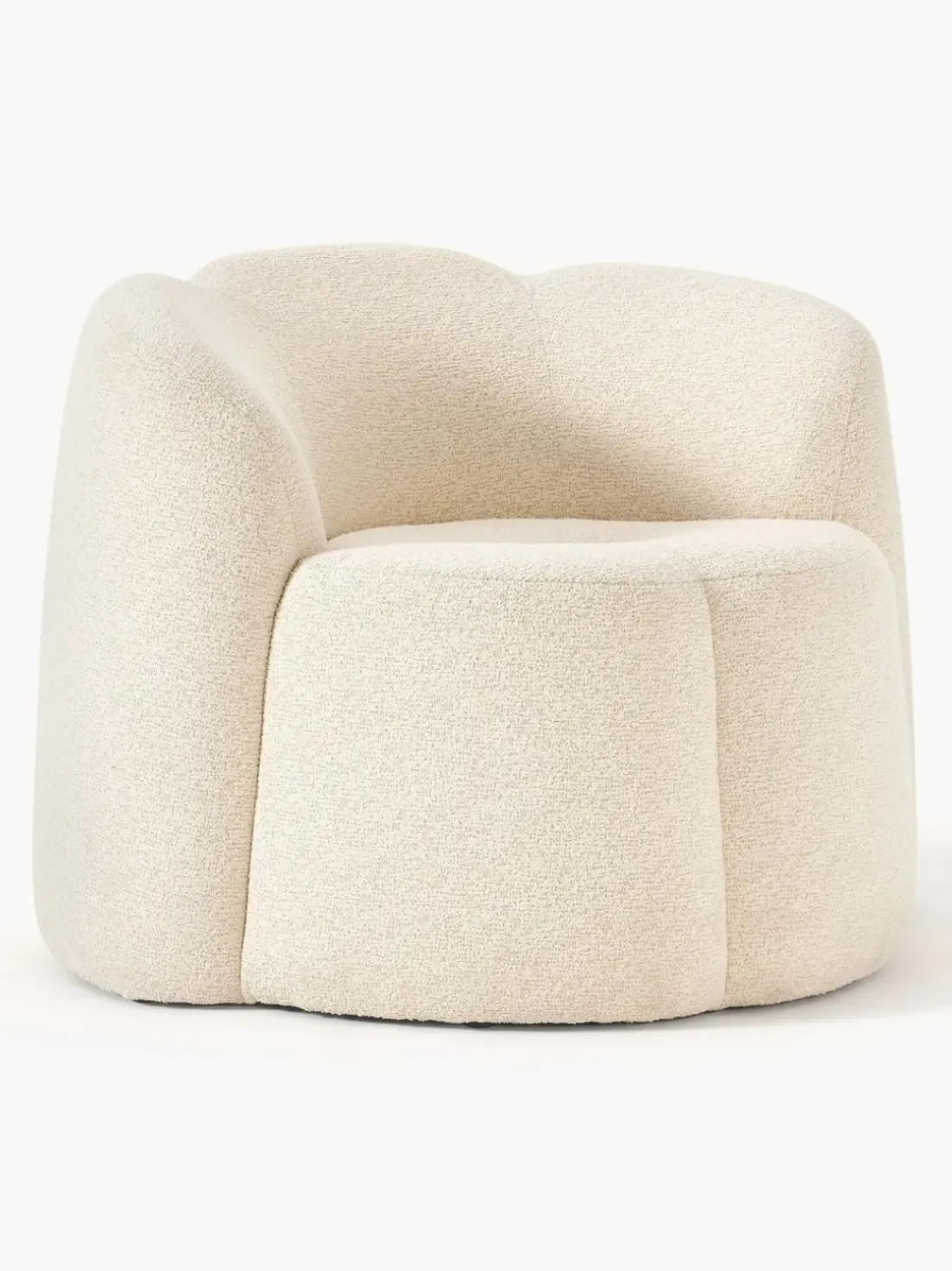 Sillón en tejido bouclé Fleur