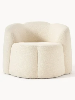 Sillón en tejido bouclé Fleur