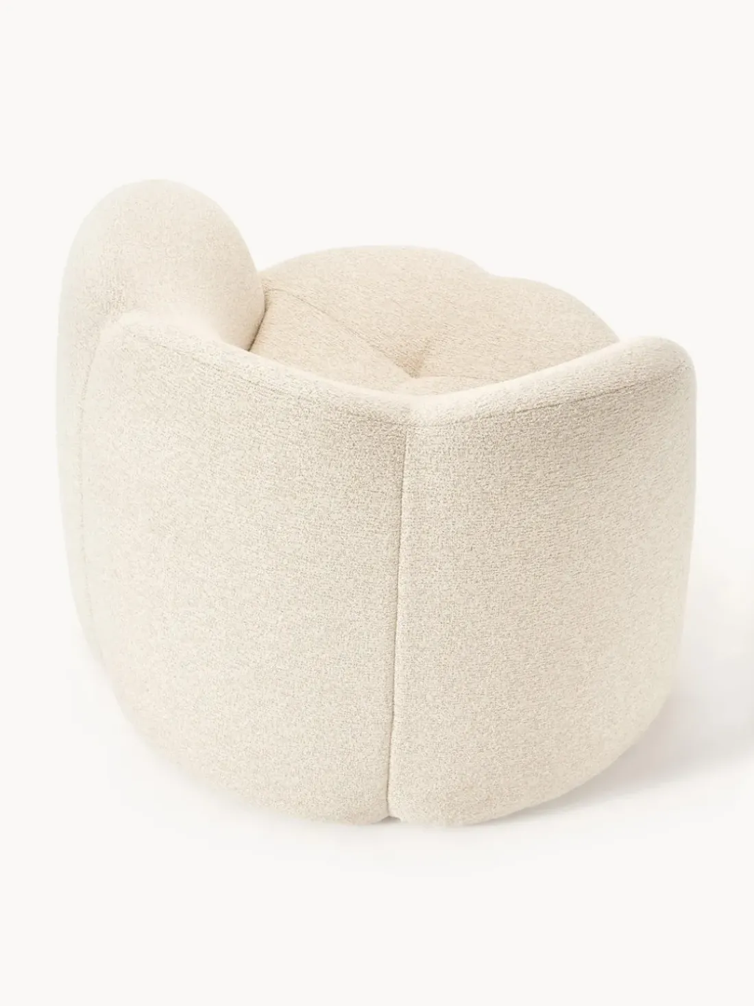 Sillón en tejido bouclé Fleur