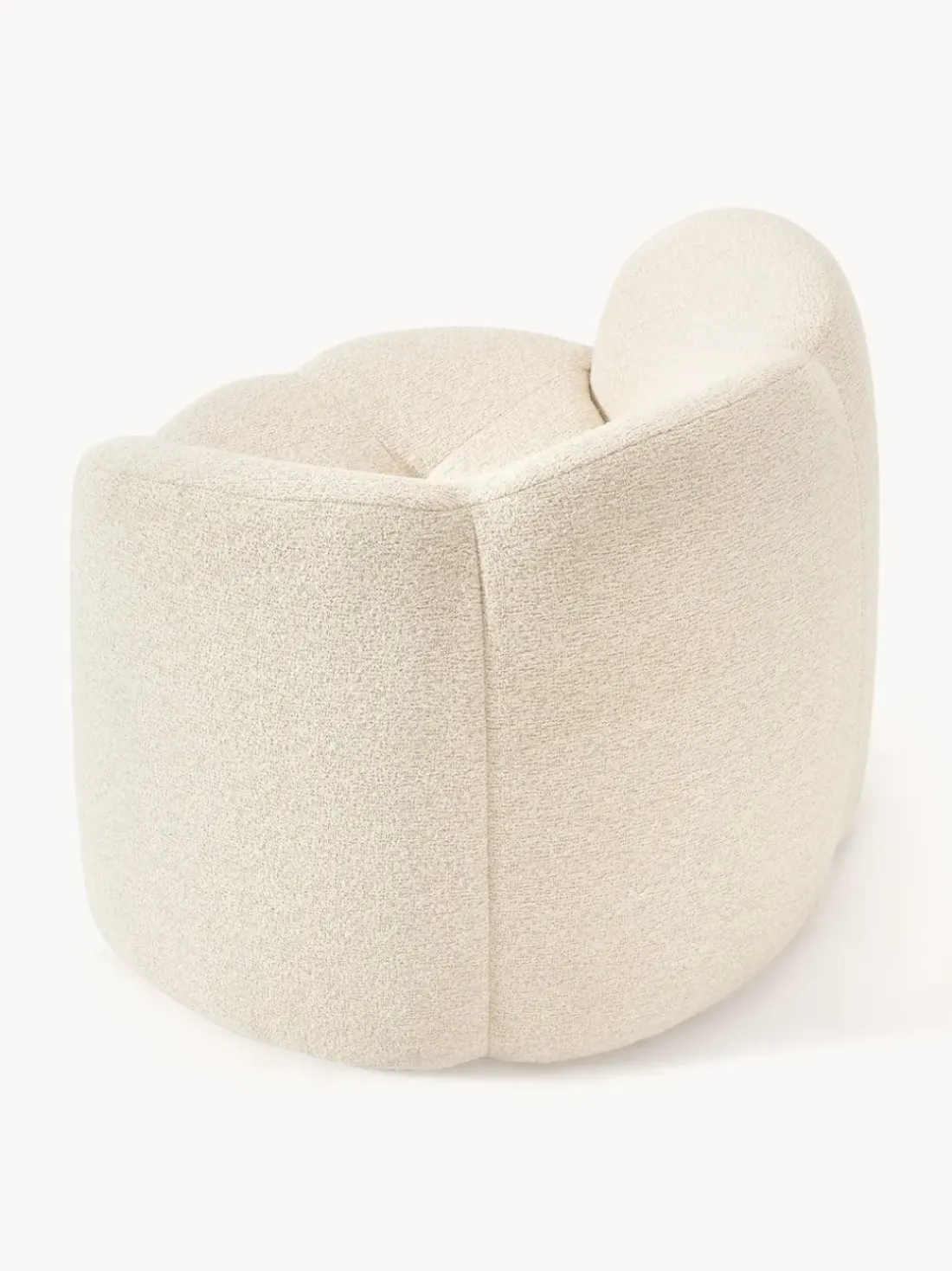 Sillón en tejido bouclé Fleur