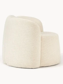 Sillón en tejido bouclé Fleur