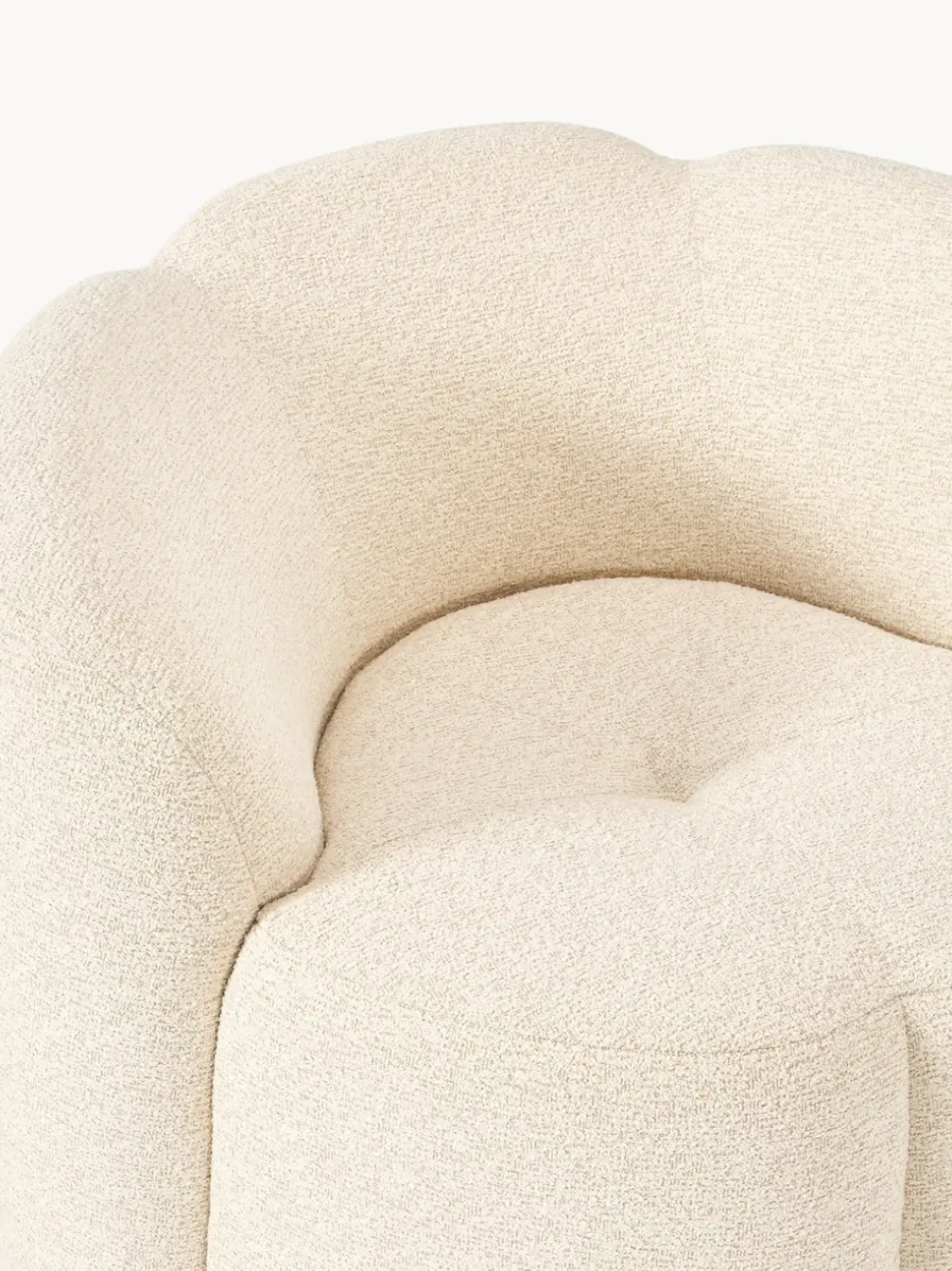 Sillón en tejido bouclé Fleur