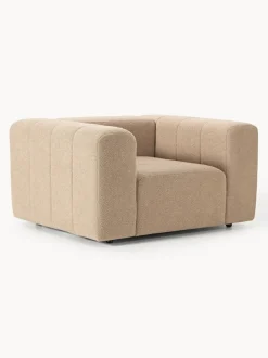 Sillón en tejido bouclé Lena