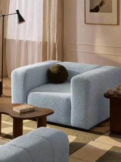 Sillón en tejido bouclé Lena