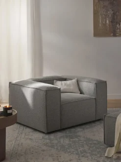 Sillón en tejido bouclé Lennon