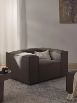 Sillón en tejido bouclé Lennon