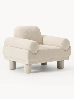 Sillón en tejido bouclé Lilo