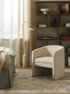 Sillón en tejido bouclé Mairo