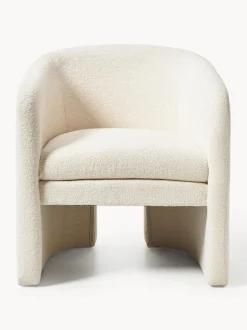 Sillón en tejido bouclé Mairo