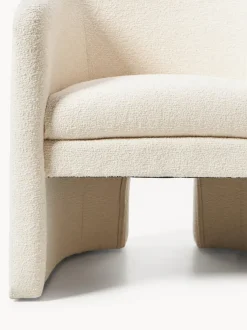 Sillón en tejido bouclé Mairo
