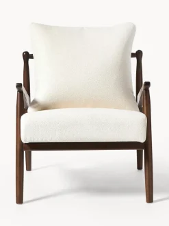 Sillón en tejido bouclé Mikkel