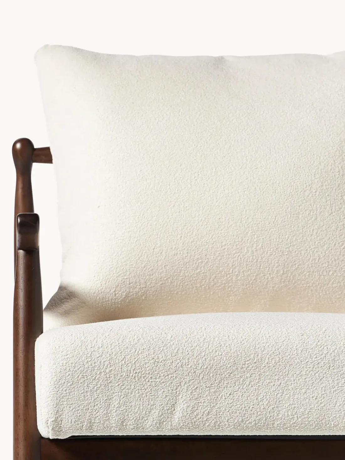 Sillón en tejido bouclé Mikkel