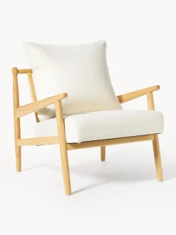 Sillón en tejido bouclé Mikkel
