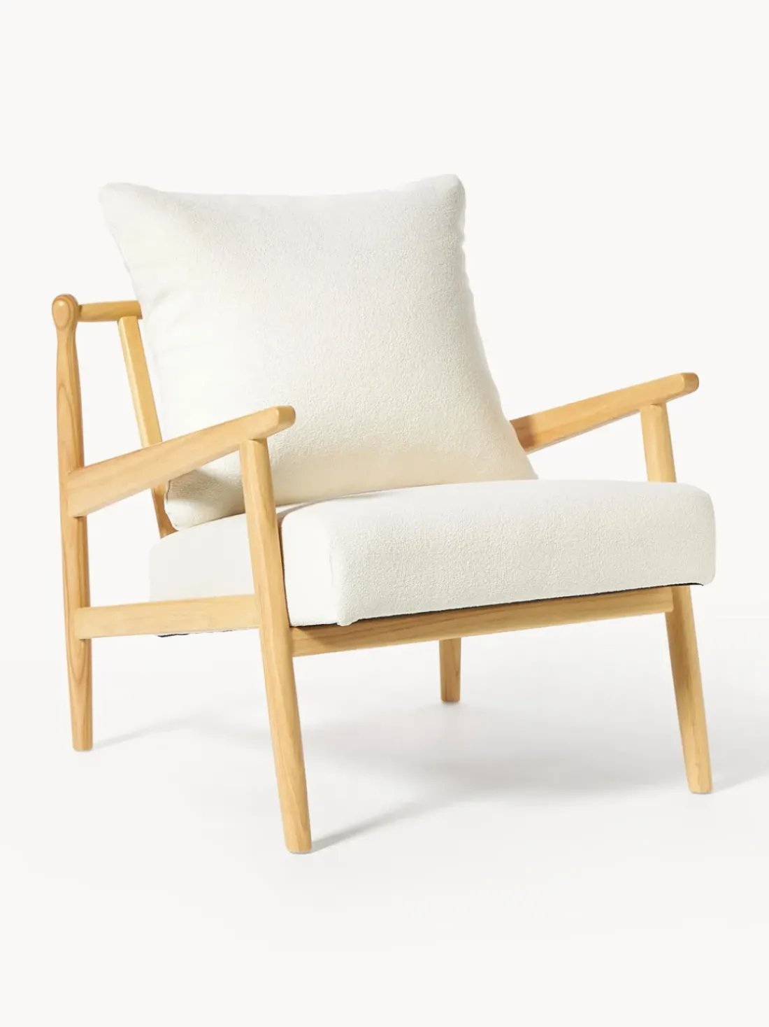Sillón en tejido bouclé Mikkel