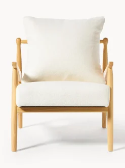Sillón en tejido bouclé Mikkel