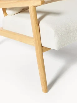Sillón en tejido bouclé Mikkel