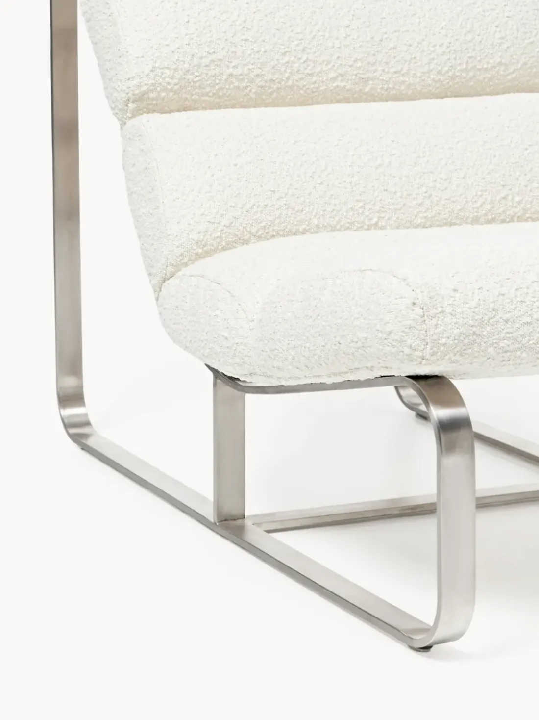 Sillón en tejido bouclé Pavlos