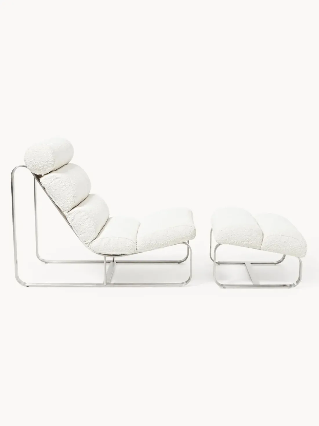 Sillón en tejido bouclé Pavlos