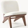 Sillón en tejido bouclé Shenay