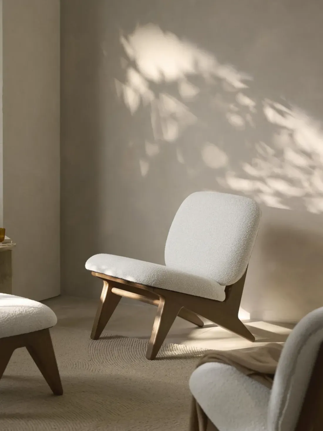 Sillón en tejido bouclé Shenay