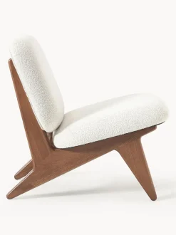 Sillón en tejido bouclé Shenay
