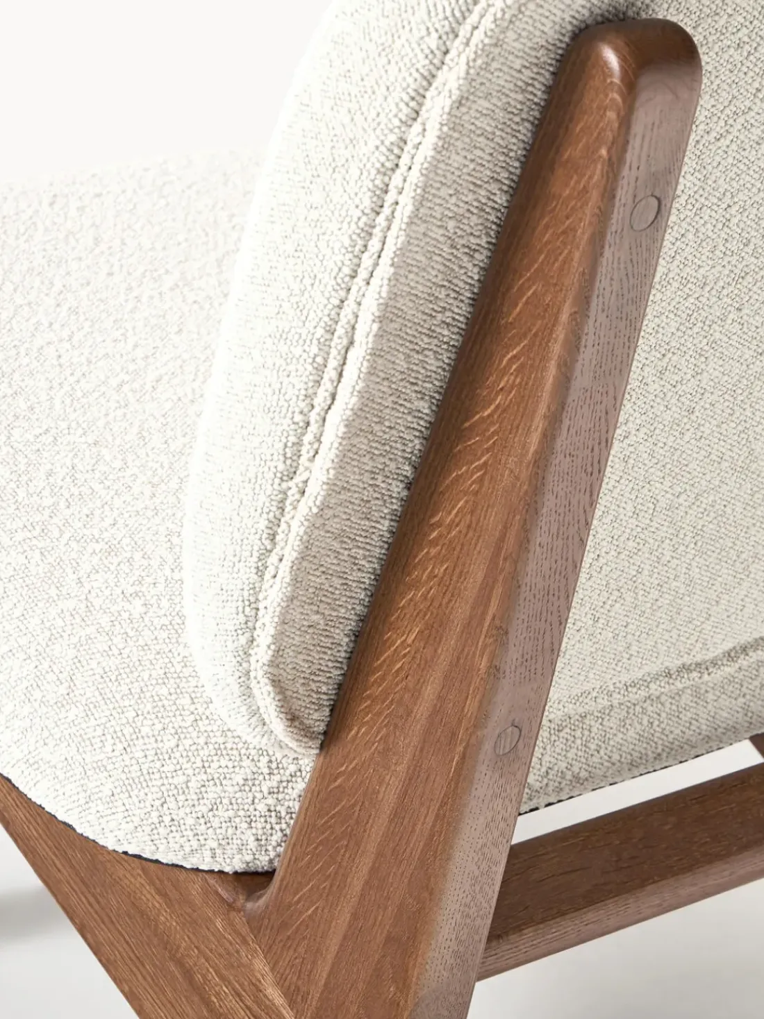 Sillón en tejido bouclé Shenay