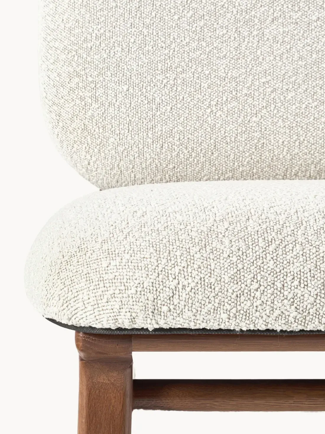 Sillón en tejido bouclé Shenay