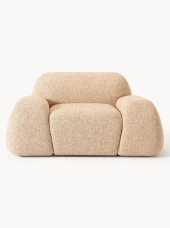 Sillón en tejido bouclé Wolke