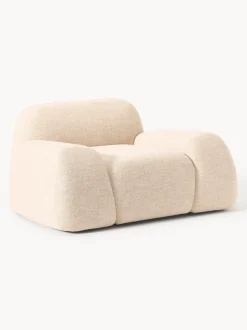 Sillón en tejido bouclé Wolke