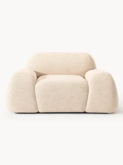 Sillón en tejido bouclé Wolke