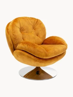 Sillón giratorio de terciopelo Cosy