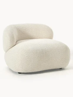 Sillón lounge de borreguillo bouclé Alba