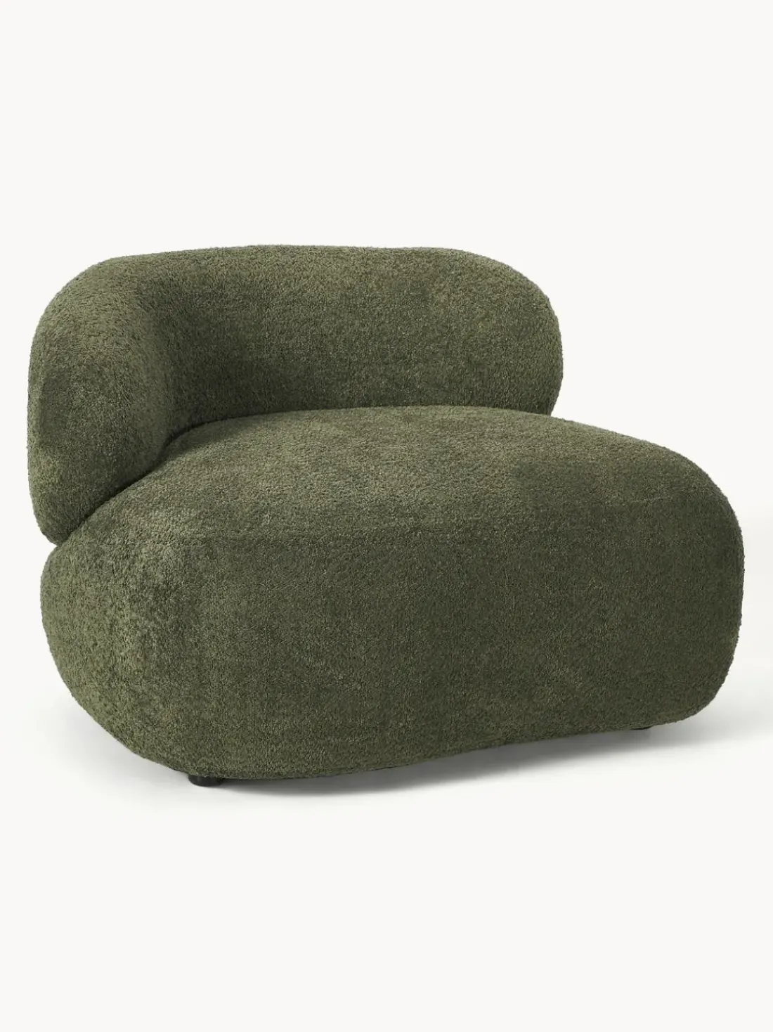 Sillón lounge de borreguillo bouclé Alba