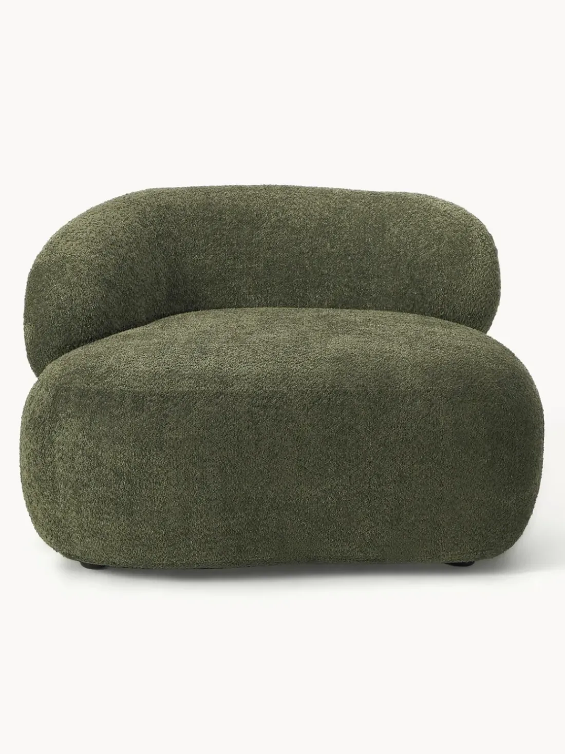 Sillón lounge de borreguillo bouclé Alba