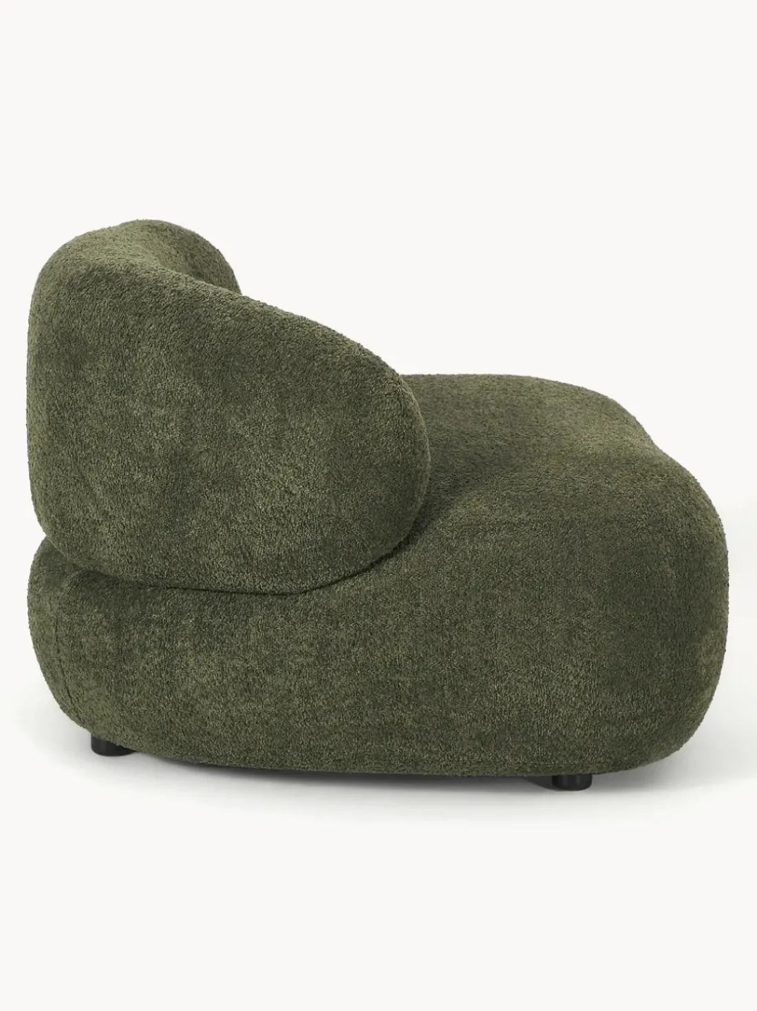Sillón lounge de borreguillo bouclé Alba