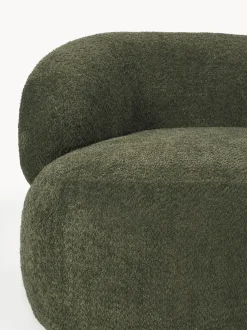 Sillón lounge de borreguillo bouclé Alba