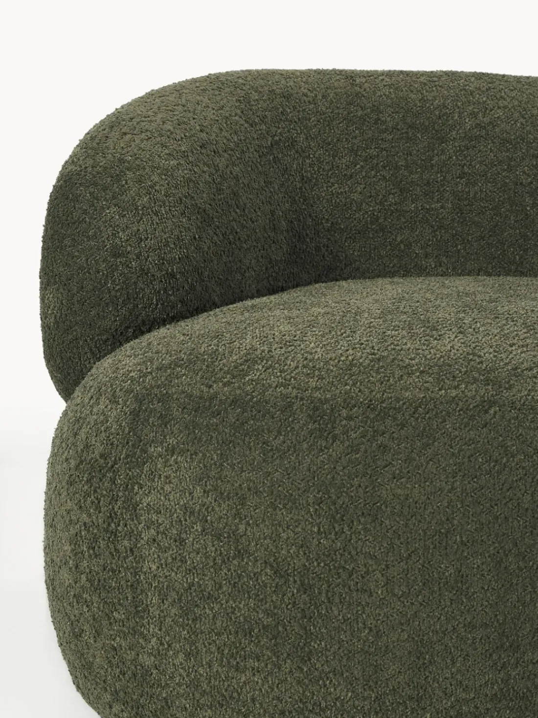 Sillón lounge de borreguillo bouclé Alba
